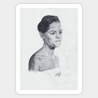 Letitia Wright fanart portrait Sticker